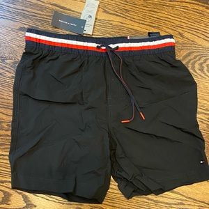 Tommy Hilfiger Swim Trunks 7” Inseam, black size M, NWT